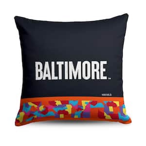 MLB Orioles City Connect Printed Polyester Throw Pillow 18 X 18