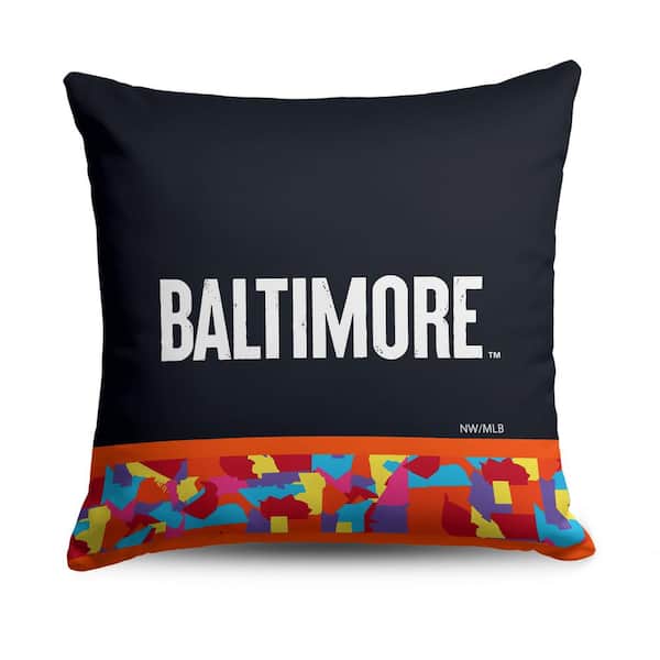 THE NORTHWEST GROUP MLB Orioles City Connect Printed Polyester Throw Pillow 18 X 18