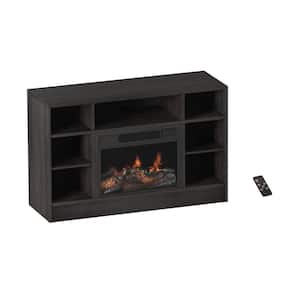 47 in. Freestanding Electric Fireplace TV Stand Console in Woodgrain Gray