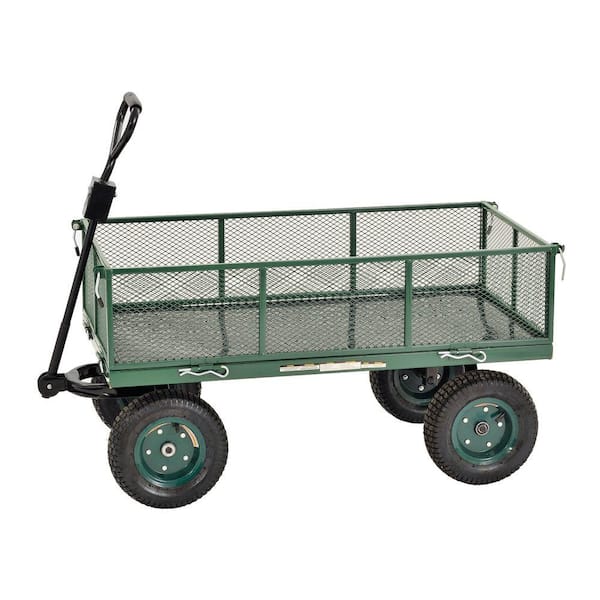 Muscle Rack 5 cu. ft. 24 in. W Mesh Wire Utility Cart with Removable Sides, 800 lb. Capacity