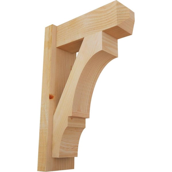 Ekena Millwork 6 in. x 24 in. x 16 in. Douglas Fir Balboa Craftsman Rough Sawn Outlooker