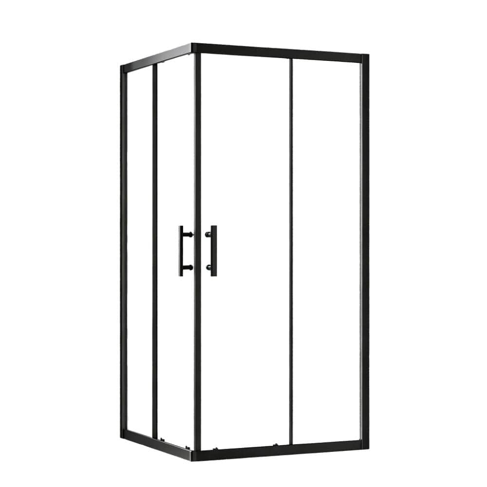 36 in. W x 72 in. H Sliding Framed Shower Doors Corner Shower Enclosure in Black with SGCC Tempered Glass price history on PriceWatchPro