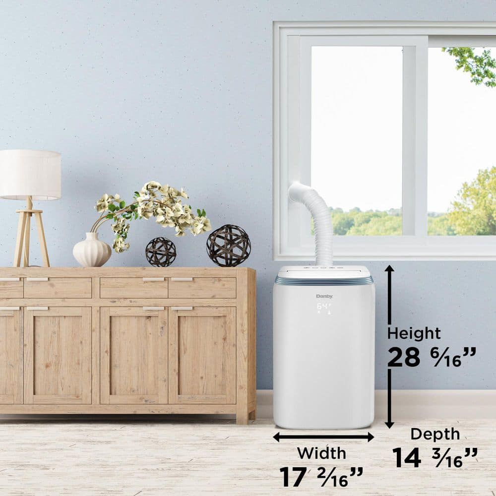 Danby 12,500 BTU White Portable Air Conditioner with Heater and Remote