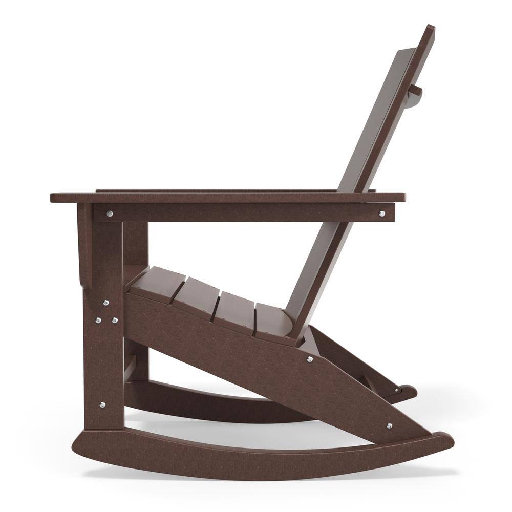 Brown Rocking Plastic Adirondack Chairs ST723B245 The Home Depot