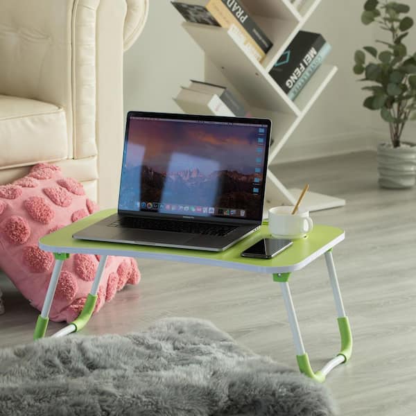 Kids Lap Desk Laptop Tray Portable Low Activity Table Floor Work Green Grade B