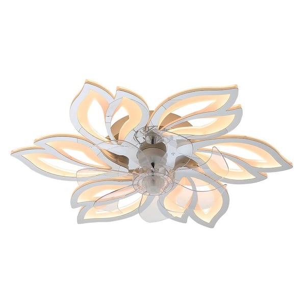 Nivencai 26 in. Indoor Chrome Indoor Ceiling Fan with Adjustable White Integrated LED, Remote Included