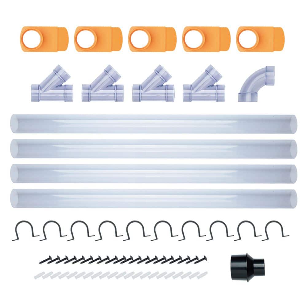 2-1/2 in. Dust Collection Kit Fittings Network w/Reducer, Blast Gate, Pipes, Elbow, Y-fitting, Mounting Brackets price history on PriceWatchPro
