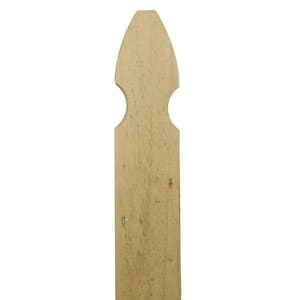 3/4 in. x 3-1/2 in. x 4 ft. Pressure-Treated Pine French Gothic Fence Picket