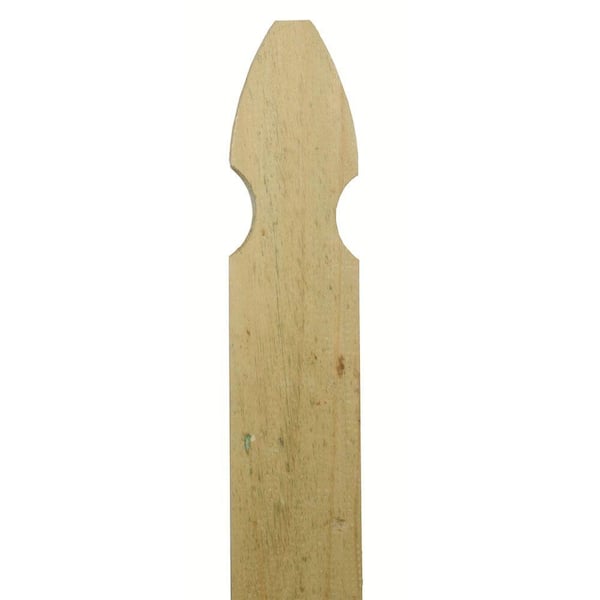 11/16 in. x 3-1/2 in. x 3-1/2 ft. Pressure-Treated Pine French Gothic Fence Picket