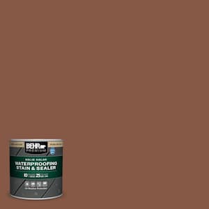 8 oz. #SC-142 Cappuccino Solid Color Waterproofing Exterior Wood Stain and Sealer Sample