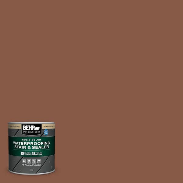 BEHR PREMIUM 8 oz. #SC-142 Cappuccino Solid Color Waterproofing Exterior Wood Stain and Sealer Sample
