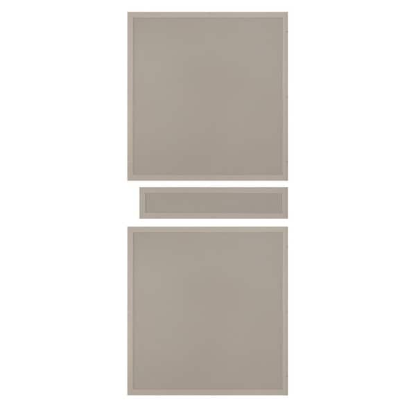 Unique Home Designs 36 in. x 80 in. Tan Perforated Rust-Free Aluminum Screen Inserts for Premium Steel Security Picket Doors (3-Piece)