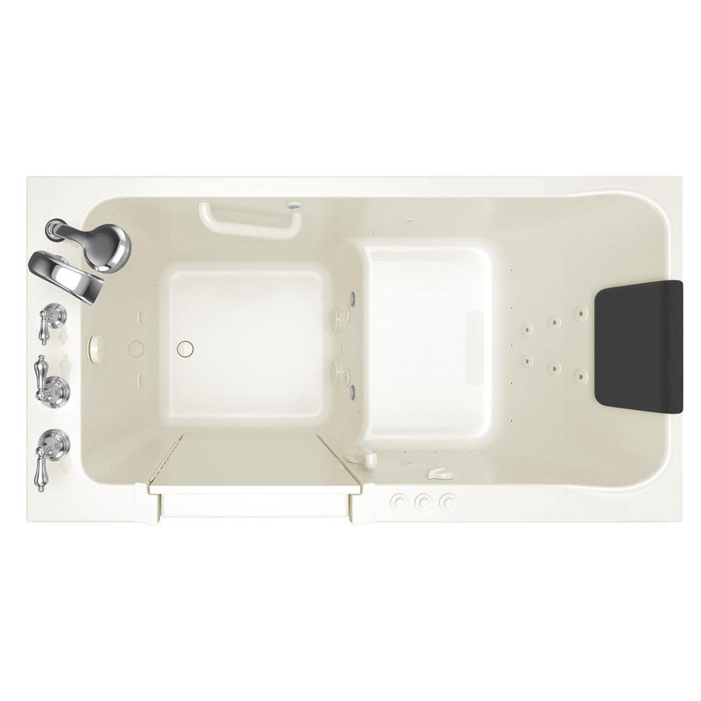 Linen Acrylic Left Hand Walk-In Whirlpool Bathtub