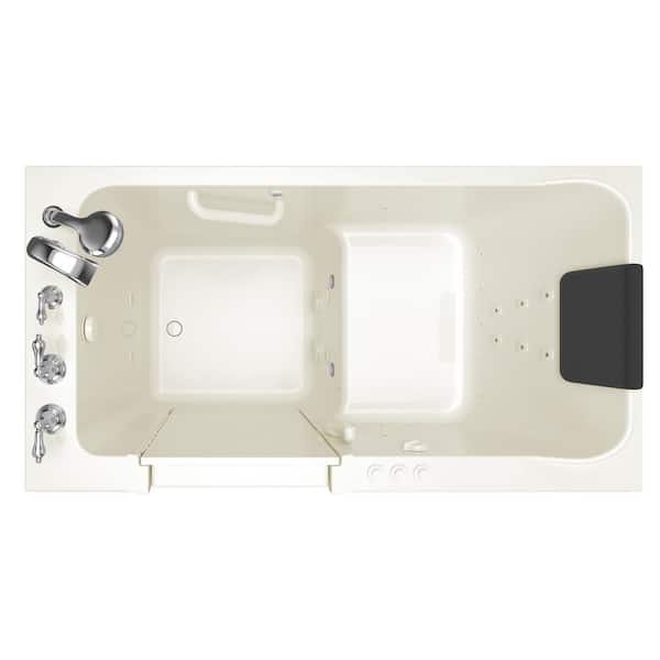 Acrylic Luxury 60 in. Left Hand Walk-In Whirlpool and Air Bathtub in Linen