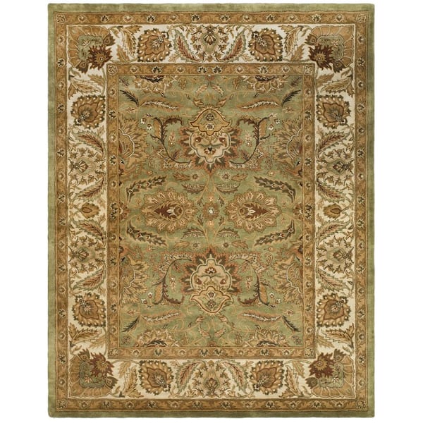 SAFAVIEH Classic Green/Ivory 10 ft. x 14 ft. Floral Border Area Rug
