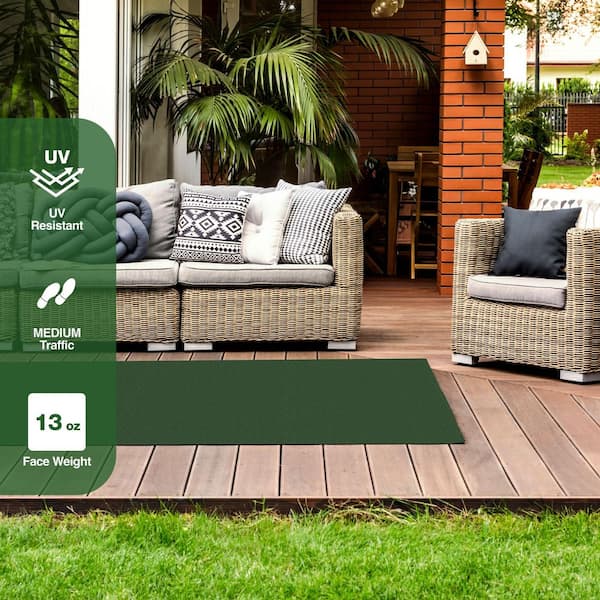 Vantage 6 ft. x 100 ft. Ivy Green Artificial Grass Turf