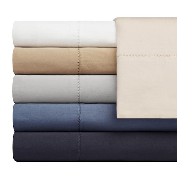 Portico Organic Cotton 300-Thread Count Washed Birch Full Sheet