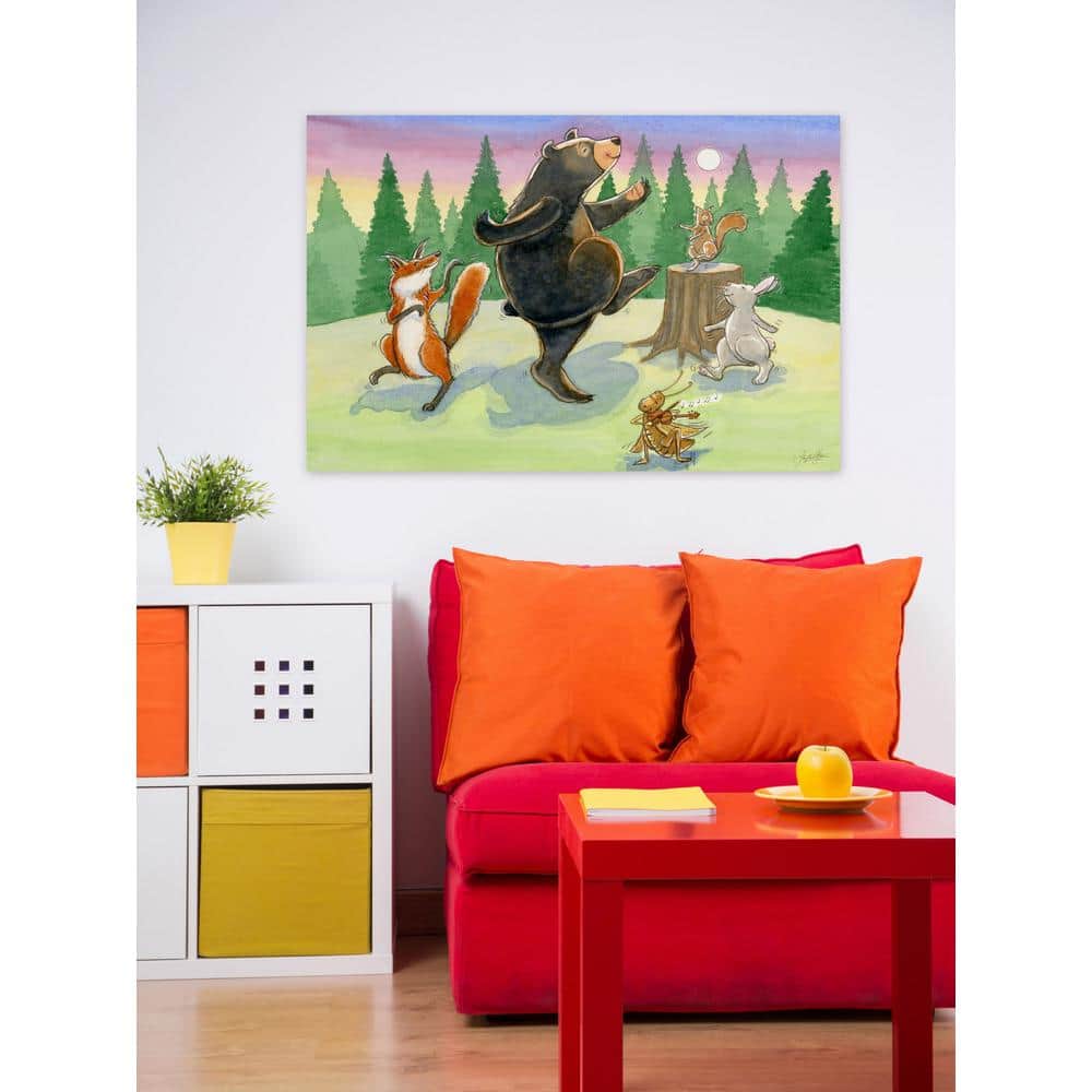 20 in. H x 30 in. W ""Animals Dancing"" by Phyllis Harris Printed Canvas Wall Art, Multi-Colored -  Marmont Hill, MH-PHYHAR-13-C-30