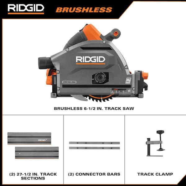 18V Brushless Cordless Track Saw with 18V 6.0 Ah MAX Output Lithium Ion Battery and Rapid Charger