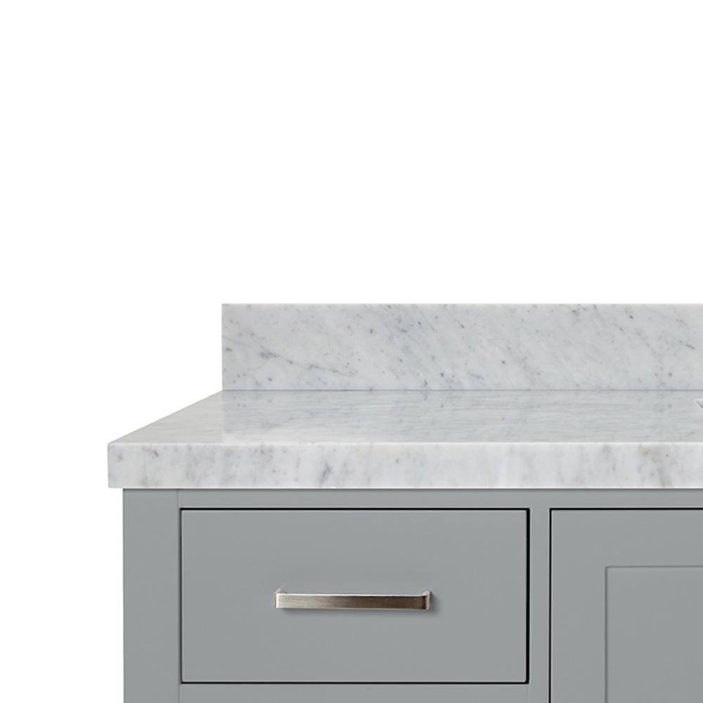 Cambridge 61" Grey Single Basin Vanity with Marble Top