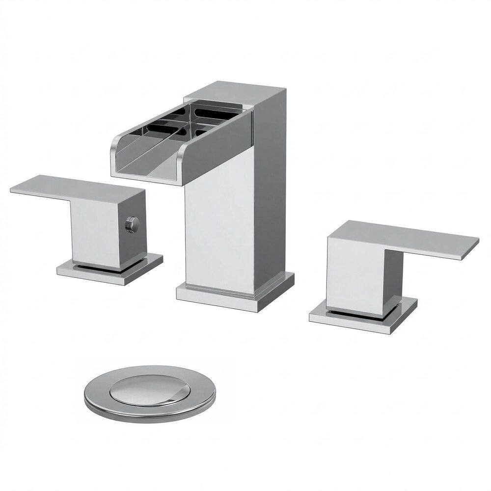 Waterfall Mid-Arc 1-Hole Single Handle Bathroom Sink Faucet 1.2 GPM Vessel Faucet in Chrome with Pop-Up Drain price history on PriceWatchPro