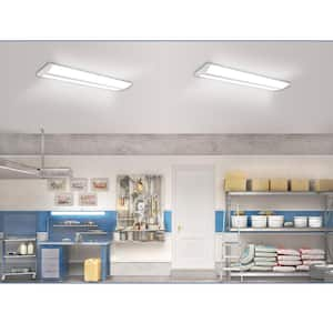 4 ft. 400-Watt Equivalent 7500 Lumens Integrated LED White Shop Light Garage Light Dimmable 4000K Bright White (4-Pack)