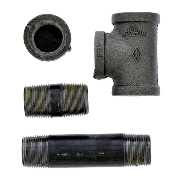 JONES STEPHENS 3/4 in. Black Steel Drip Leg Kit