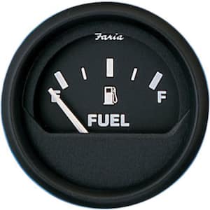 Euro Fuel Level Gauge (E-1/2-F) - 2 in., Black