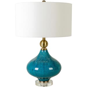 Cleveleys 27 in. Blue Indoor Table Lamp