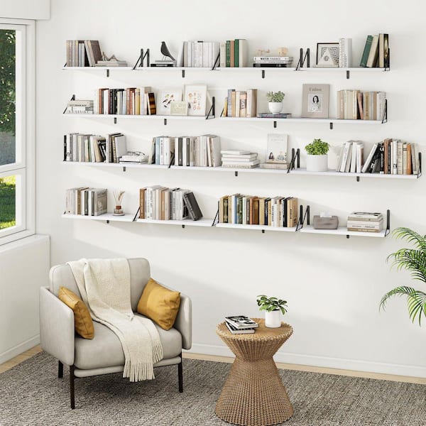 16.33 in. W x 5.5 in. D Decorative Wall Shelf for Wall Set of 4