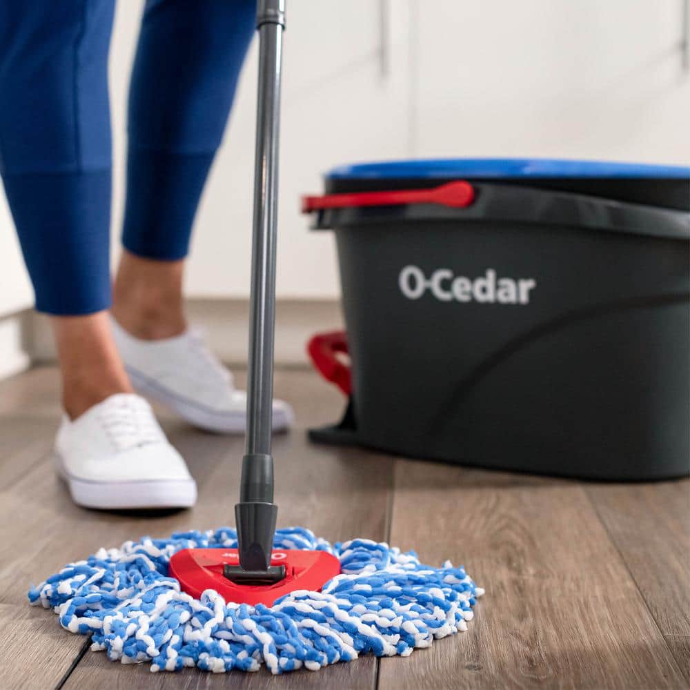 O-Cedar EasyWring Blue and White Microfiber Spin Mop Refill