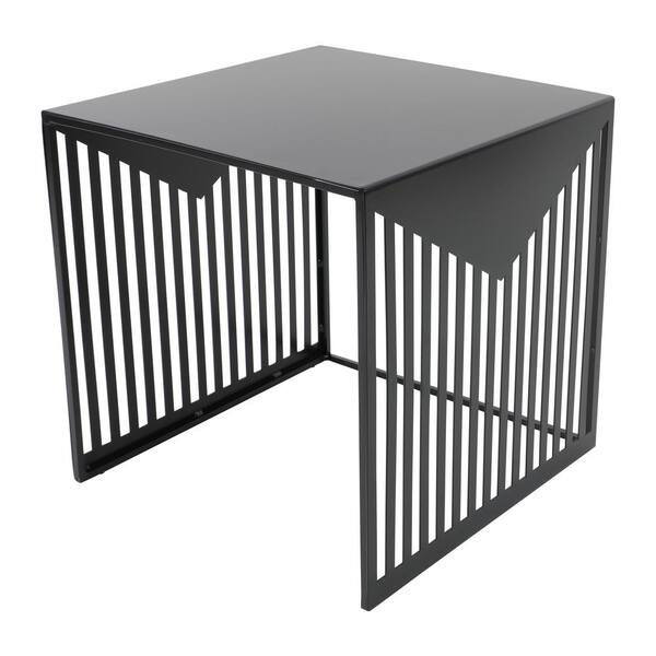 Leisuremod Cisco 15.8 in. Black Square Metal End Table CT15BL The