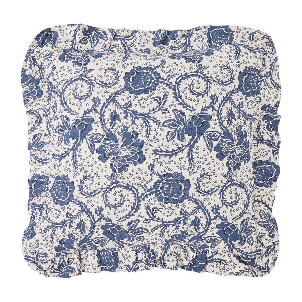VHC Brands Dorset Navy Cotton Pillow Sham