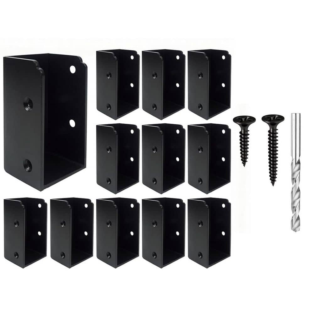 U-Shaped Deck Railing Bracket Connectors with Screws for 2 x 4 Lumber Stair Handrail Concealed Connectors 12-Pack price history on PriceWatchPro
