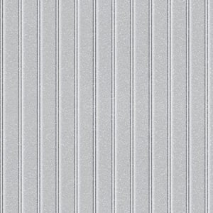 Beadboard Argent Silver 4 ft. x 8 ft. Faux Tin Glue-Up Wainscoting Panels - (3-Pack) (96 sq. ft./Case)