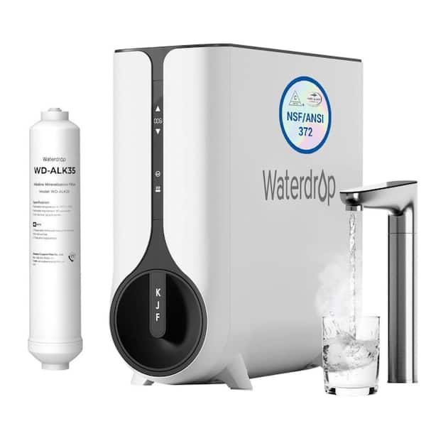 Reverse Osmosis Instant Hot Water RO Filter System, Tankless, Under Sink, Smart LED Faucet, Extra ALK35 Filter