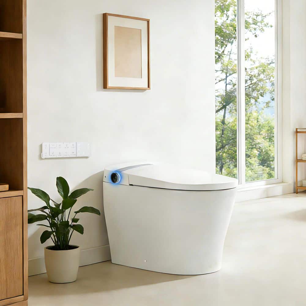 Marcel Elongated Smart Bidet Toilet Single Flush: 1.27 GPF in White with Self-Cleaning, Heated, Lighted, Feminine Wash price history on PriceWatchPro