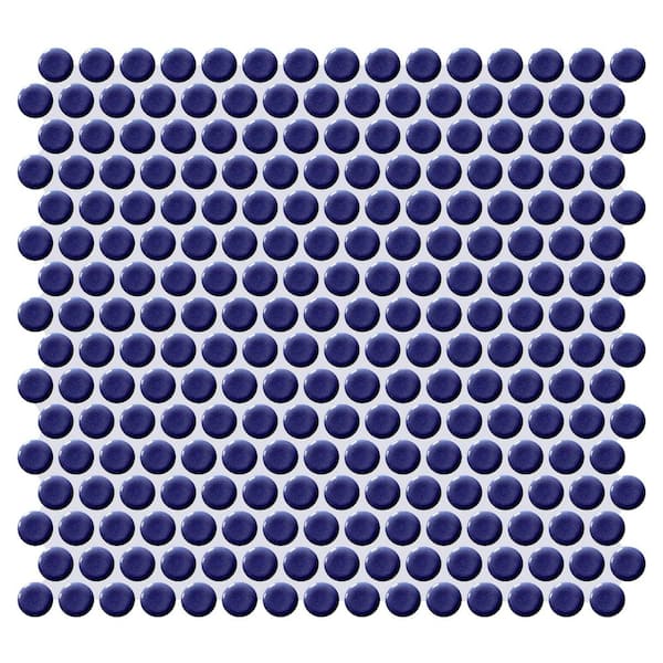 Daltile Restore Cobalt Circle 12 in. x 12 in. Glazed Penny Round Porcelain Mosaic Tile (900 sq. ft./Pallet)