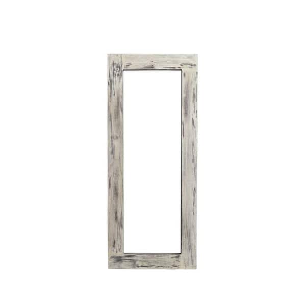 HomeRoots 24 in. x 57.9 in. Classic Rectangle Framed Gray Vanity Mirror