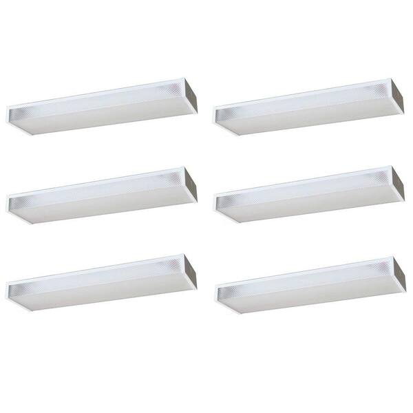 Radionic Hi Tech Wrap 24 in. Low Profile White Fluorescent Fixture (6-Pack)