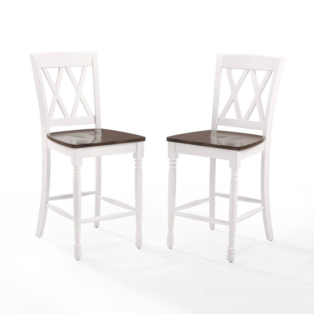 Cherry Wood Shelby 24" Counter Stool Set with Classic Turned Legs