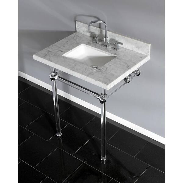 Console Table In Carrara Marble, Console Table Sinks Bathroom