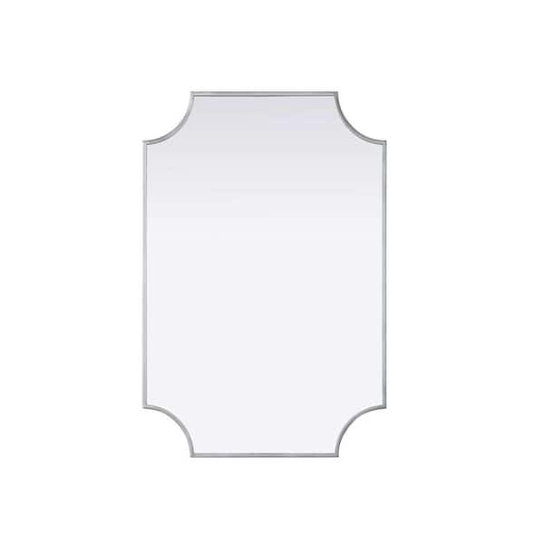 Black 27 in. W x 42 in. H Rectangle Wall Mirror