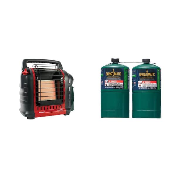 Portable Buddy 9,000 BTU Propane Indoor/Outdoor Heater and 1 lb. Propane Gas Cylinder (2-Pack)