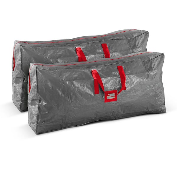 OSTO Gray Waterproof Artificial Tree Storage Bag for Trees Up to 9 ft. Tall (2-Pack)