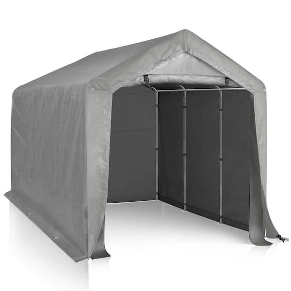 8 ft. W x 12 ft. D Metal and PE Cloth Storage Shed (96 sq. ft. )