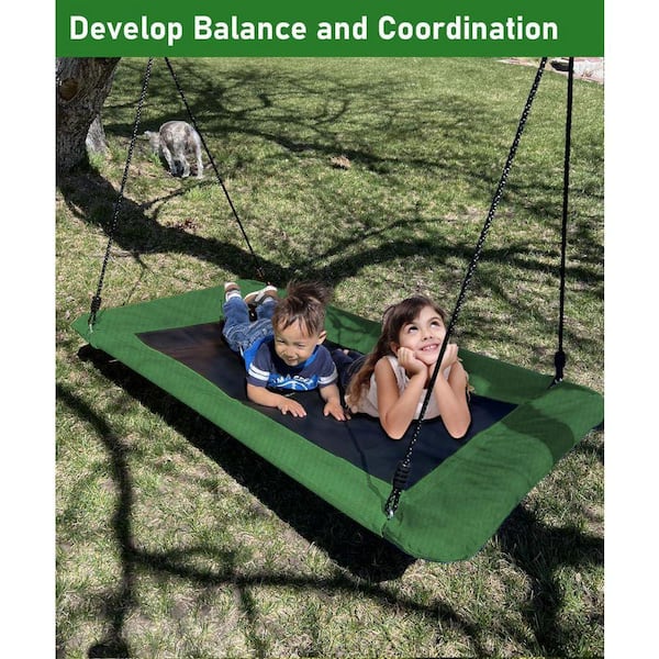 Rectangular Tree Swing Series with Metal Frame for Indoor/Outdoor