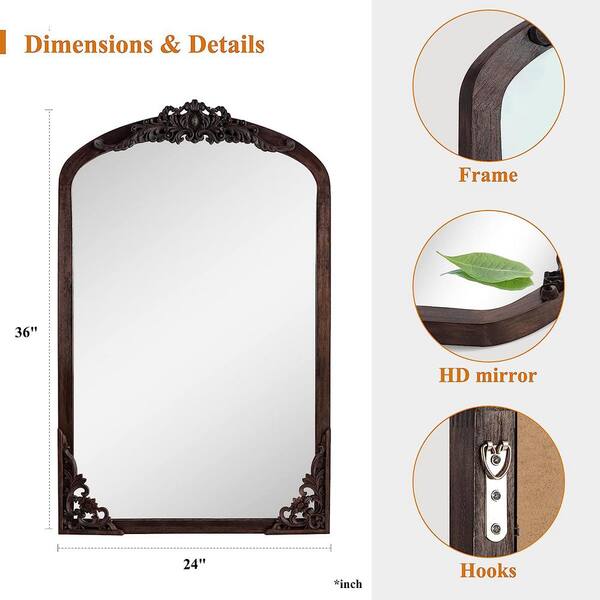 Carolina Distressed Brown Wood 36 x 48 Wall Mirror - #647P3