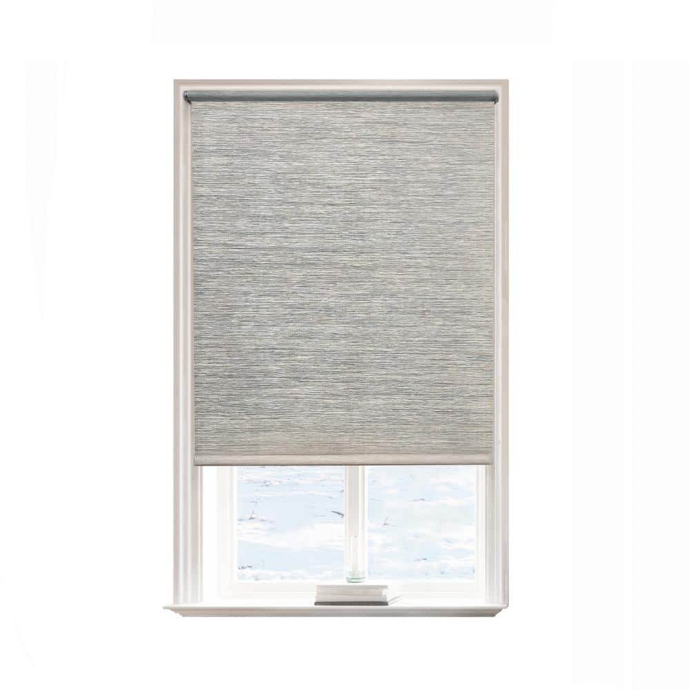 Lumi Taupe Polyester 31 in.W x 72 in.L Light Filtering Cordless Natural Fabric Roller Shades, Brown -  Lumi Home Furnishings, RSNFH3172T12