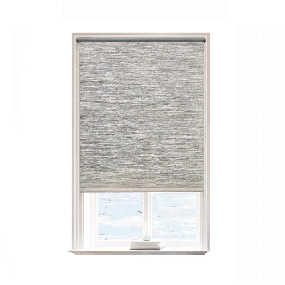 Lumi Taupe Polyester 48 in.W x 72 in.L Light Filtering Cordless Natural Fabric Roller Shades